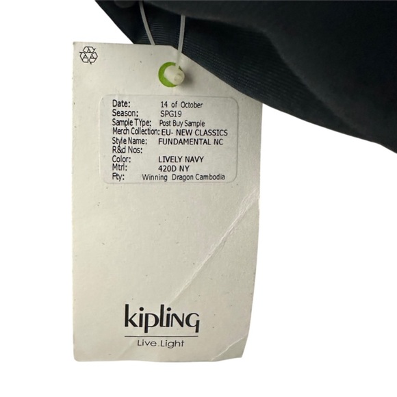 NWT KIPLING Navy Fundamental Backpack - Size Medium - SOLD OUT ONLINE - Picture 10 of 12